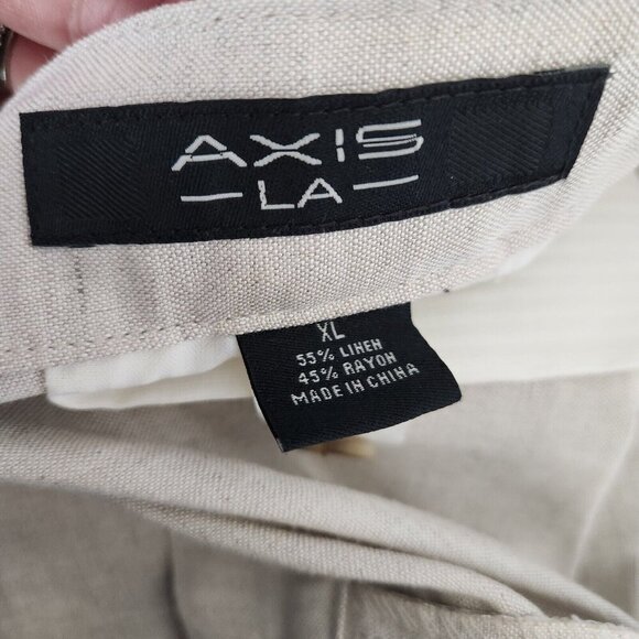 Axis LA Linen Pant Mens XL Pull on Drawstring Vacation Beach Tropical Cruise NWT - Picture 4 of 12